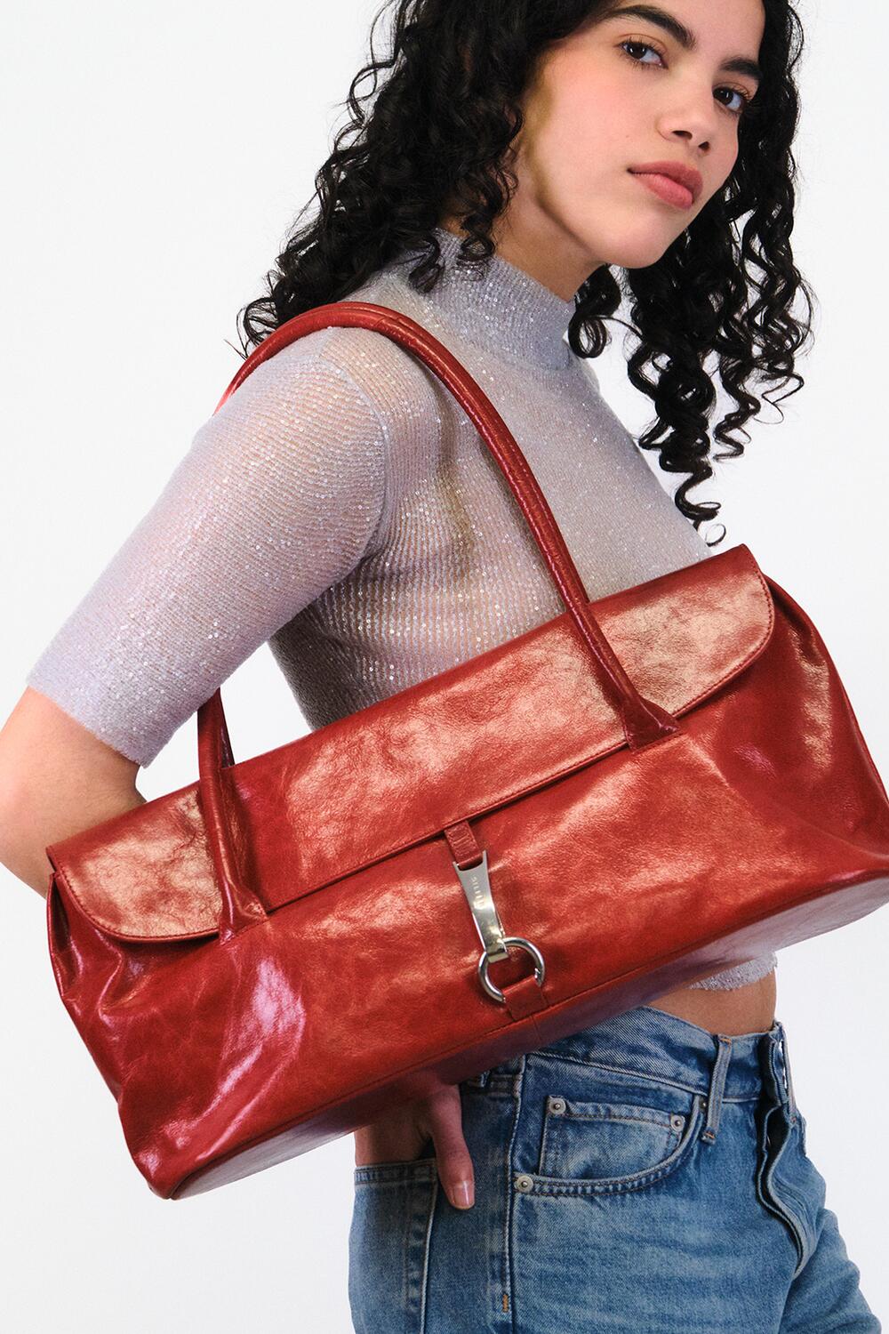 Palma lædertaske - Firey Red